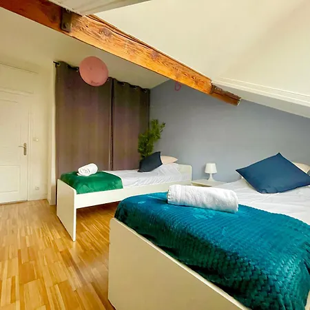 Bngo I Le Spacieux I 9 Personnes, Climatisation, Parking Gratuit, 3 Chambres, 6 Lits, Gare Partdieu, Centre De *