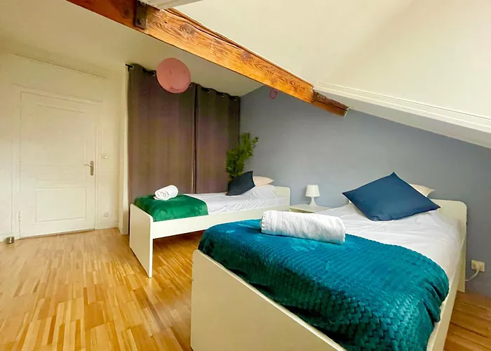 Bngo I Le Spacieux I 9 Personnes, Climatisation, Parking Gratuit, 3 Chambres, 6 Lits, Gare Partdieu, Centre De *